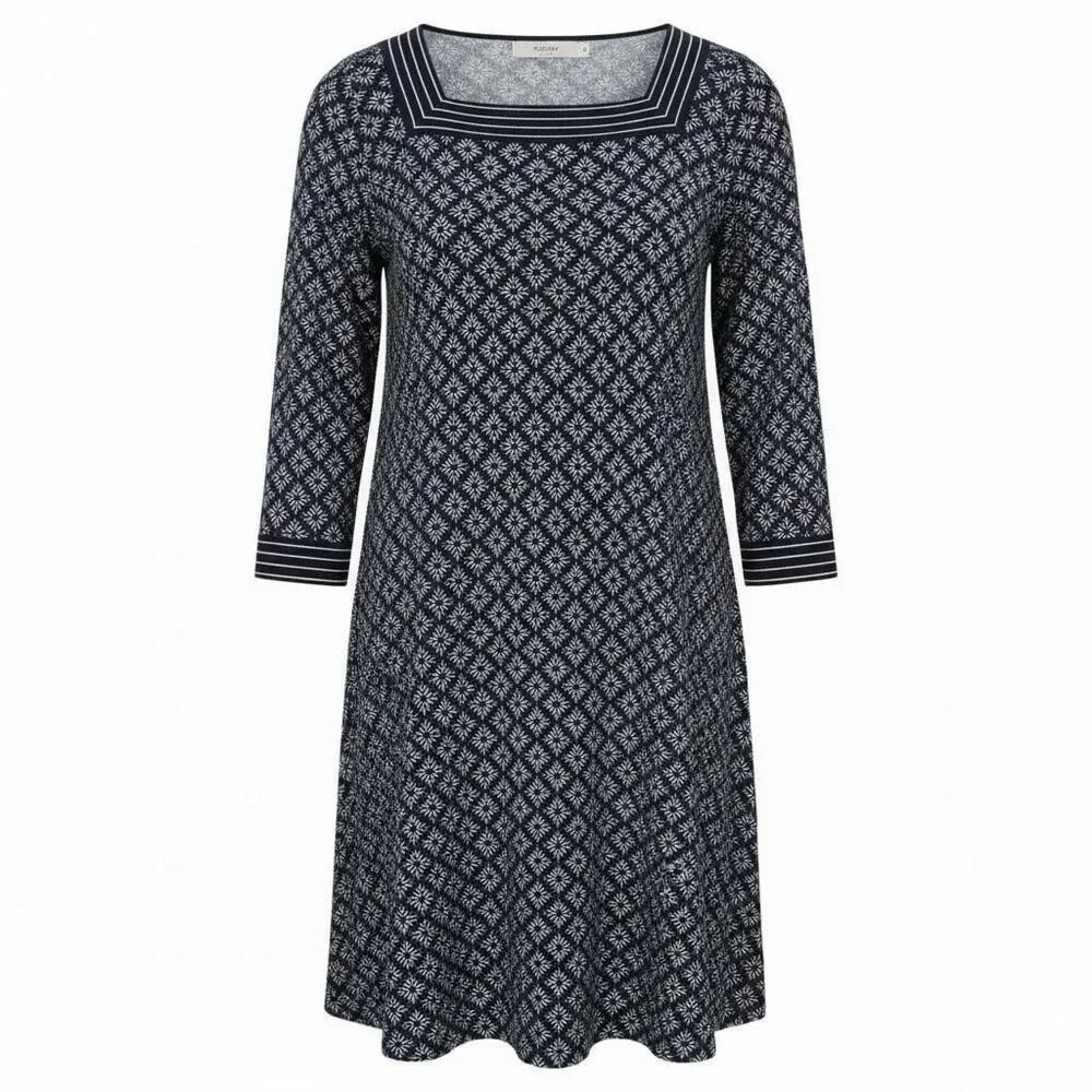 Talbots Women’s XL Shift Dress Blue White